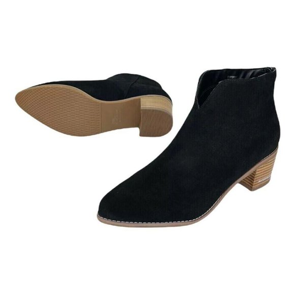 Aqua College Womens Emily Black Suede Waterproof Black Ankle Boots Size 11 M - Picture 4 of 5